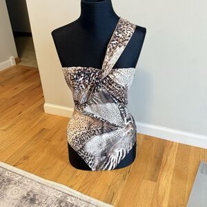 Gottex Animal Print One Piece Swimsuit Bold Luxe Mob Wife Resort Glam Size 6